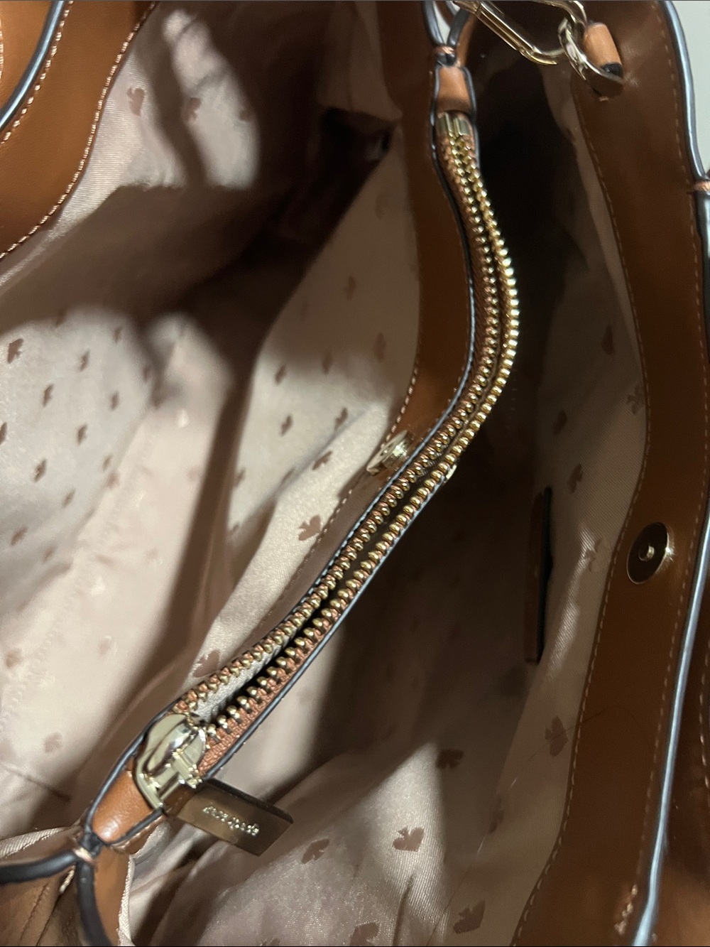 kate spade Dumpling Large Brown Pebbled Leather Satchel with Top Handles - Picture 6 of 7